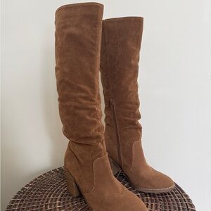 Universal Thread Tan Suede Heeled Boots